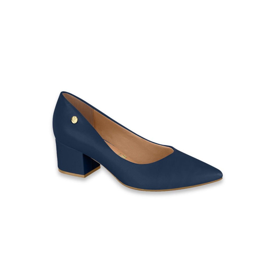 NAVY STILETTO WITH THICK HEEL