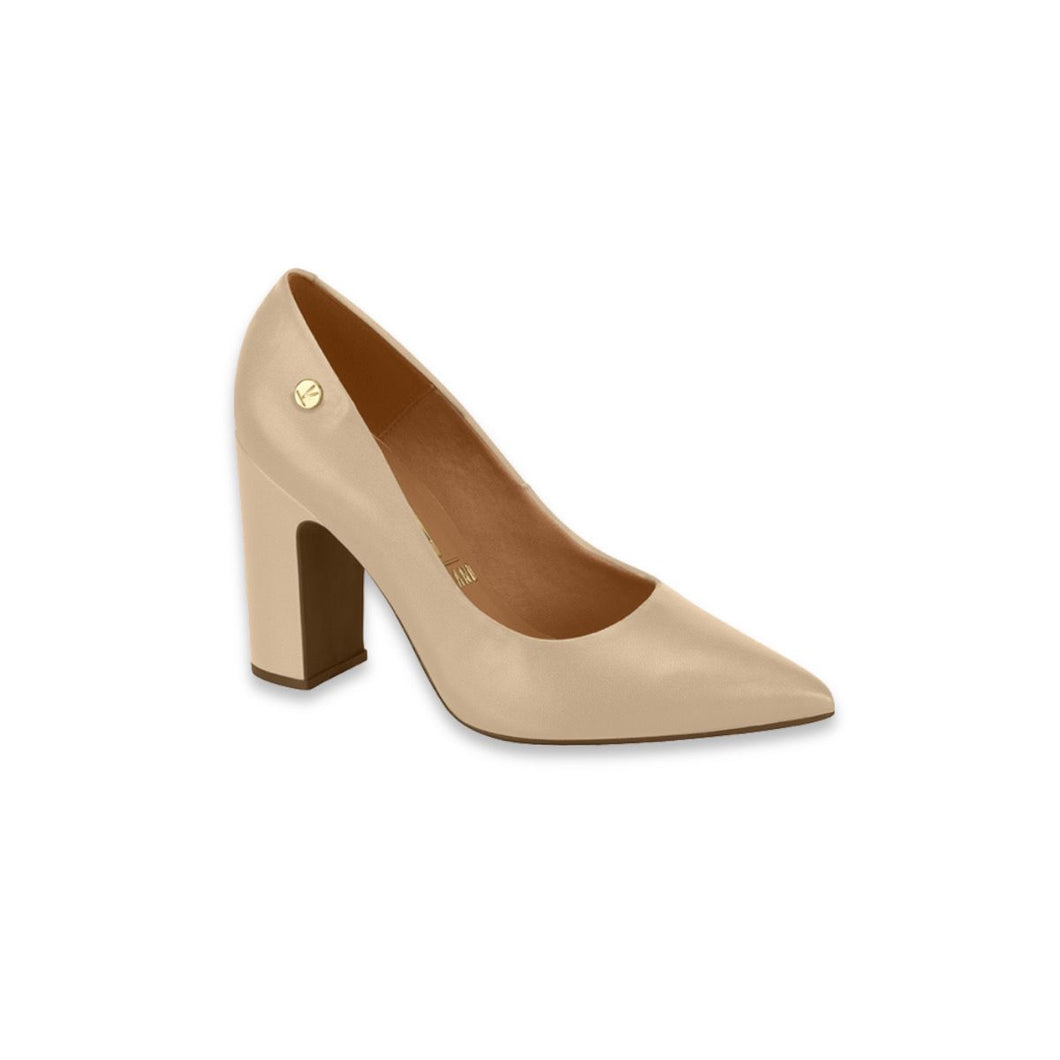 BEIGE STILETTO PELICA THICK HEEL