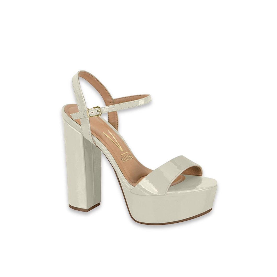 VERNIZ CREAM PLATFORM SANDAL