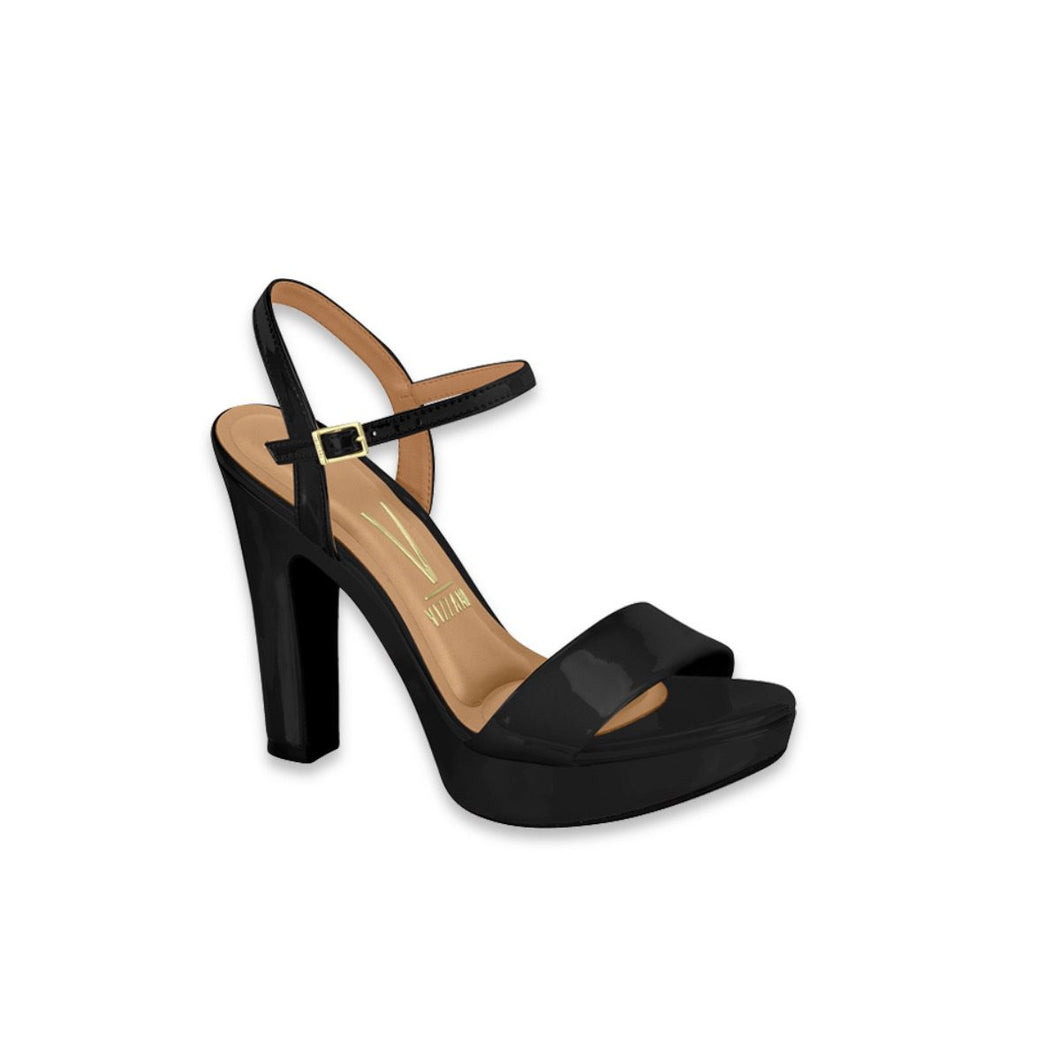 VERNIZ BLACK HIGH SANDAL