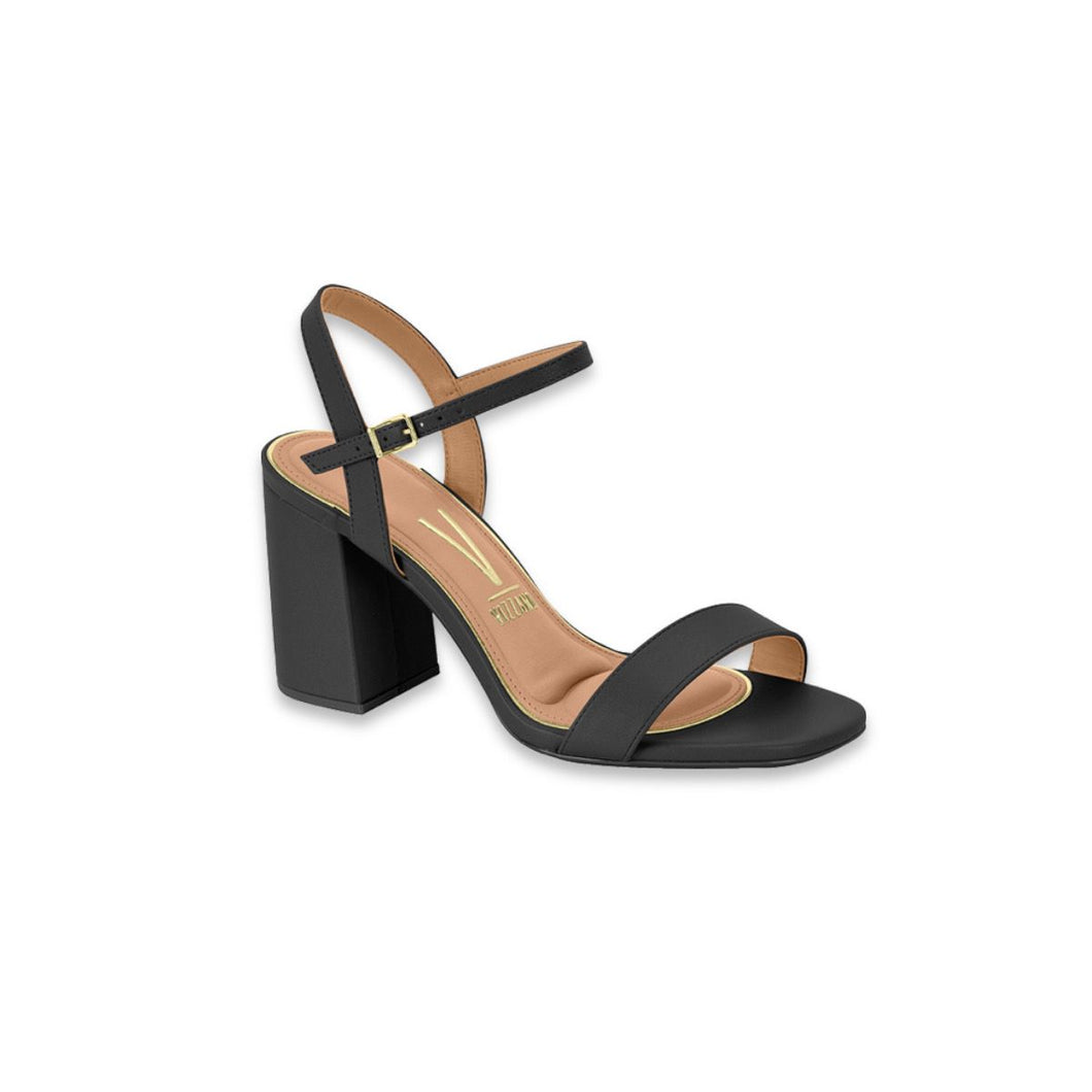 BLACK PELICA SANDAL WITH GOLDEN EDGE