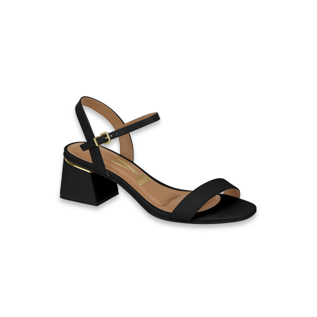 PELICA BLACK LOW HEEL SANDAL